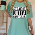 Straight Outta Chapter 39 Cute Book Lover Reader Women's Comfort Colors T-Shirt Violet