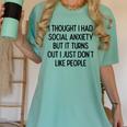 I Thought I Had Social Anxiety Introvert Slogan Women's Comfort Colors T-Shirt Violet I Thought I Had Social Anxiety Introvert Slogan Women's Comfort Colors T-Shirt Violet