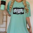 VHS Tape Rewind Glitch 90s Retro Nostalgia Please Rewind Women's Comfort Colors T-Shirt Violet