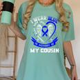 Wear Blue In Memory Of Cousin Colon Cancer Awareness Shirts Women's Comfort Colors T-Shirt Violet Wear Blue In Memory Of Cousin Colon Cancer Awareness Shirts Women's Comfort Colors T-Shirt Violet