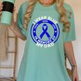 I Wear Blue In Memory Of My Dad Colon Cancer Awareness Women's Comfort Colors T-Shirt Violet I Wear Blue In Memory Of My Dad Colon Cancer Awareness Women's Comfort Colors T-Shirt Violet