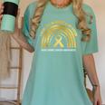 I Wear Gold In Memory Of My Cousin Women's Comfort Colors T-Shirt Violet I Wear Gold In Memory Of My Cousin Women's Comfort Colors T-Shirt Violet