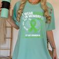 I Wear Green In Memory Of My Grandma Bile Duct Cancer Aware Women's Comfort Colors T-Shirt Violet I Wear Green In Memory Of My Grandma Bile Duct Cancer Aware Women's Comfort Colors T-Shirt Violet