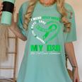 I Wear Kelly Green In My Memory Of My Dad Bile Duct Cancer Women's Comfort Colors T-Shirt Violet