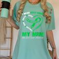 I Wear Kelly Green In My Memory Of My Mom Bile Duct Cancer Women's Comfort Colors T-Shirt Violet