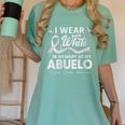 I Wear In Memory Of My Abuelo Lung Cancer Women's Comfort Colors T-Shirt Violet I Wear In Memory Of My Abuelo Lung Cancer Women's Comfort Colors T-Shirt Violet