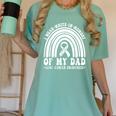 I Wear In Memory Of Dad Lung Cancer Awareness Ribbon Women's Comfort Colors T-Shirt Violet