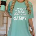 I Wear In Memory Of My Gampy Lung Cancer Women's Comfort Colors T-Shirt Violet I Wear In Memory Of My Gampy Lung Cancer Women's Comfort Colors T-Shirt Violet