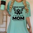 I Wear In Memory Of My Mom Butterfly Lung Cancer Women's Comfort Colors T-Shirt Violet