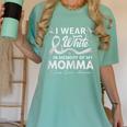 I Wear In Memory Of My Momma Lung Cancer Women's Comfort Colors T-Shirt Violet I Wear In Memory Of My Momma Lung Cancer Women's Comfort Colors T-Shirt Violet