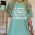 I Wear In Memory Of My Step Mom Lung Cancer Women's Comfort Colors T-Shirt Violet I Wear In Memory Of My Step Mom Lung Cancer Women's Comfort Colors T-Shirt Violet