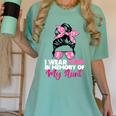 I Wear Pink In Memory Of My Aunt Breast Cancer Awareness Women's Comfort Colors T-Shirt Violet I Wear Pink In Memory Of My Aunt Breast Cancer Awareness Women's Comfort Colors T-Shirt Violet