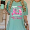 I Wear Pink In Memory Of My Cousin Breast Cancer Awareness Women's Comfort Colors T-Shirt Violet I Wear Pink In Memory Of My Cousin Breast Cancer Awareness Women's Comfort Colors T-Shirt Violet