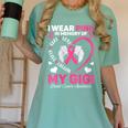 I Wear Pink In Memory Of My Gigi Breast Cancer Awareness Women's Comfort Colors T-Shirt Violet I Wear Pink In Memory Of My Gigi Breast Cancer Awareness Women's Comfort Colors T-Shirt Violet