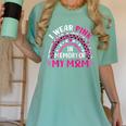 I Wear Pink In Memory Of My Mom Breast Cancer Awareness Raglan Baseball Tee Women's Comfort Colors T-Shirt Violet