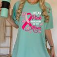 I Wear Pink In Memory Of My Mom Breast Cancer Awareness Women's Comfort Colors T-Shirt Violet
