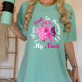 I Wear Pink In Memory Of My Niece Breast Cancer Awareness Women's Comfort Colors T-Shirt Violet