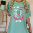I Wear Pink In Memory Of Niece Breast Cancer Shirts Tshirt Women's Comfort Colors T-Shirt Violet I Wear Pink In Memory Of Niece Breast Cancer Shirts Tshirt Women's Comfort Colors T-Shirt Violet