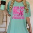 I Wear Pink In Memory Of My Stepdaughter Breast Cancer Women's Comfort Colors T-Shirt Violet