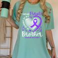 I Wear Purple In Memory Of My Brother Overdose Awareness Women's Comfort Colors T-Shirt Violet I Wear Purple In Memory Of My Brother Overdose Awareness Women's Comfort Colors T-Shirt Violet