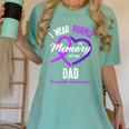 I Wear Purple In Memory For My Dad Dementia Awareness Women's Comfort Colors T-Shirt Violet I Wear Purple In Memory For My Dad Dementia Awareness Women's Comfort Colors T-Shirt Violet
