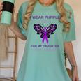I Wear Purple In Memory For My Daughter Overdose Awareness Women's Comfort Colors T-Shirt Violet I Wear Purple In Memory For My Daughter Overdose Awareness Women's Comfort Colors T-Shirt Violet