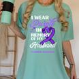 I Wear Purple In Memory Of My Husband Overdose Awareness Women's Comfort Colors T-Shirt Violet I Wear Purple In Memory Of My Husband Overdose Awareness Women's Comfort Colors T-Shirt Violet