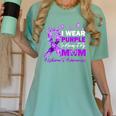 I Wear Purple In Memory Of My Mom Alzheimers Awareness Women's Comfort Colors T-Shirt Violet I Wear Purple In Memory Of My Mom Alzheimers Awareness Women's Comfort Colors T-Shirt Violet