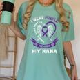 Wear Purple In Memory Of My Nana Pancreatic Cancer Awareness Women's Comfort Colors T-Shirt Violet Wear Purple In Memory Of My Nana Pancreatic Cancer Awareness Women's Comfort Colors T-Shirt Violet