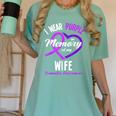 I Wear Purple In Memory For My Wife Dementia Awareness Women's Comfort Colors T-Shirt Violet