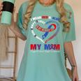 I Wear Red & Blue In My Memory Of My Mom CHD Awareness Month Women's Comfort Colors T-Shirt Violet
