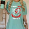 I Wear Red In Memory Of Brother Heart Disease Awareness Women's Comfort Colors T-Shirt Violet