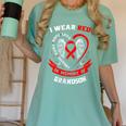 I Wear Red In Memory Of Grandson Heart Disease Awareness Women's Comfort Colors T-Shirt Violet I Wear Red In Memory Of Grandson Heart Disease Awareness Women's Comfort Colors T-Shirt Violet