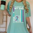I Wear Teal & Purple In Memory Of My Dad Suicide Prevention Women's Comfort Colors T-Shirt Violet I Wear Teal & Purple In Memory Of My Dad Suicide Prevention Women's Comfort Colors T-Shirt Violet