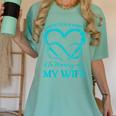 I Wear Teal & Purple In Memory Of My Wife Women's Comfort Colors T-Shirt Violet I Wear Teal & Purple In Memory Of My Wife Women's Comfort Colors T-Shirt Violet