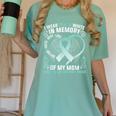 I Wear Teal In Memory Of My Mom Cervical Cancer Awaren Women's Comfort Colors T-Shirt Violet I Wear Teal In Memory Of My Mom Cervical Cancer Awaren Women's Comfort Colors T-Shirt Violet