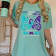 I Wear Teal And Purple In Memory Of My Dad Women's Comfort Colors T-Shirt Violet