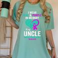 I Wear Teal And Purple In Memory Of My Uncle Mental Health Women's Comfort Colors T-Shirt Violet