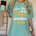 Wears Loves Dogs Avoids People I Introvert Women's Comfort Colors T-Shirt Violet Wears Loves Dogs Avoids People I Introvert Women's Comfort Colors T-Shirt Violet