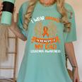 Wings Leukemia Shirt I Wear Orange In Memory Of My Dad Women's Comfort Colors T-Shirt Violet