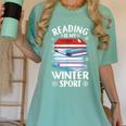 Winter Reading Book Bookworm Winter Women's Comfort Colors T-Shirt Violet Winter Reading Book Bookworm Winter Women's Comfort Colors T-Shirt Violet