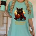 Wizard Cat Reading a Book While Crocheting Women's Comfort Colors T-Shirt Violet