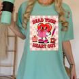 Women's Read Your Heart Out Groovy Bookish Valentine Day Women Girls Women's Comfort Colors T-Shirt Violet