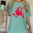 Yk2 Grunge Scary Cat With Shooting Stars 90s Nostalgia Women's Comfort Colors T-Shirt Violet