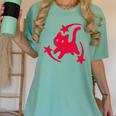 Yk2 Grunge Scary Cat With Shooting Stars 90s Nostalgia Women's Comfort Colors T-Shirt Violet