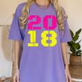 2018 Big Neon Numbers For The New Year Or Graduation Women's Comfort Colors T-Shirt Violet