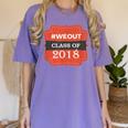 We Out 2018 Graduation Shirts Women's Comfort Colors T-Shirt Violet
