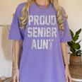 2018 Senior Aunt SEN18R Class Graduation Party T Shirt Women's Comfort Colors T-Shirt Violet