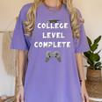 2019 College Level Complete Gamer Graduation Shirts Women's Comfort Colors T-Shirt Violet