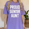 2019 Senior Aunt SEN19R Class Graduation Party T Shirt Women's Comfort Colors T-Shirt Violet